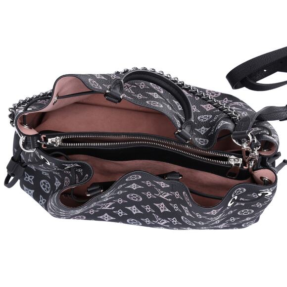 Louis Vuitton Flight Mode Monogram Mahina Bella Tote Rainbow Black - Picture 5 of 9